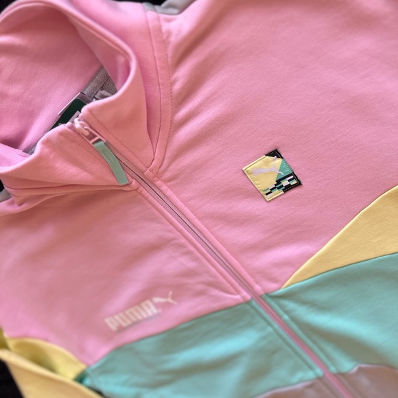 Puma International Vintage Pastel Track Jacket XS🌴💕80s 90s vintage vaporwave - Picture 12 of 17